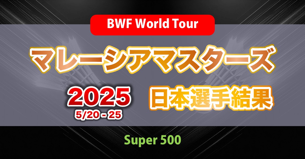 マレーシアマスターズ2025