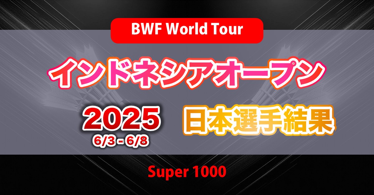 インドネシアオープン2025